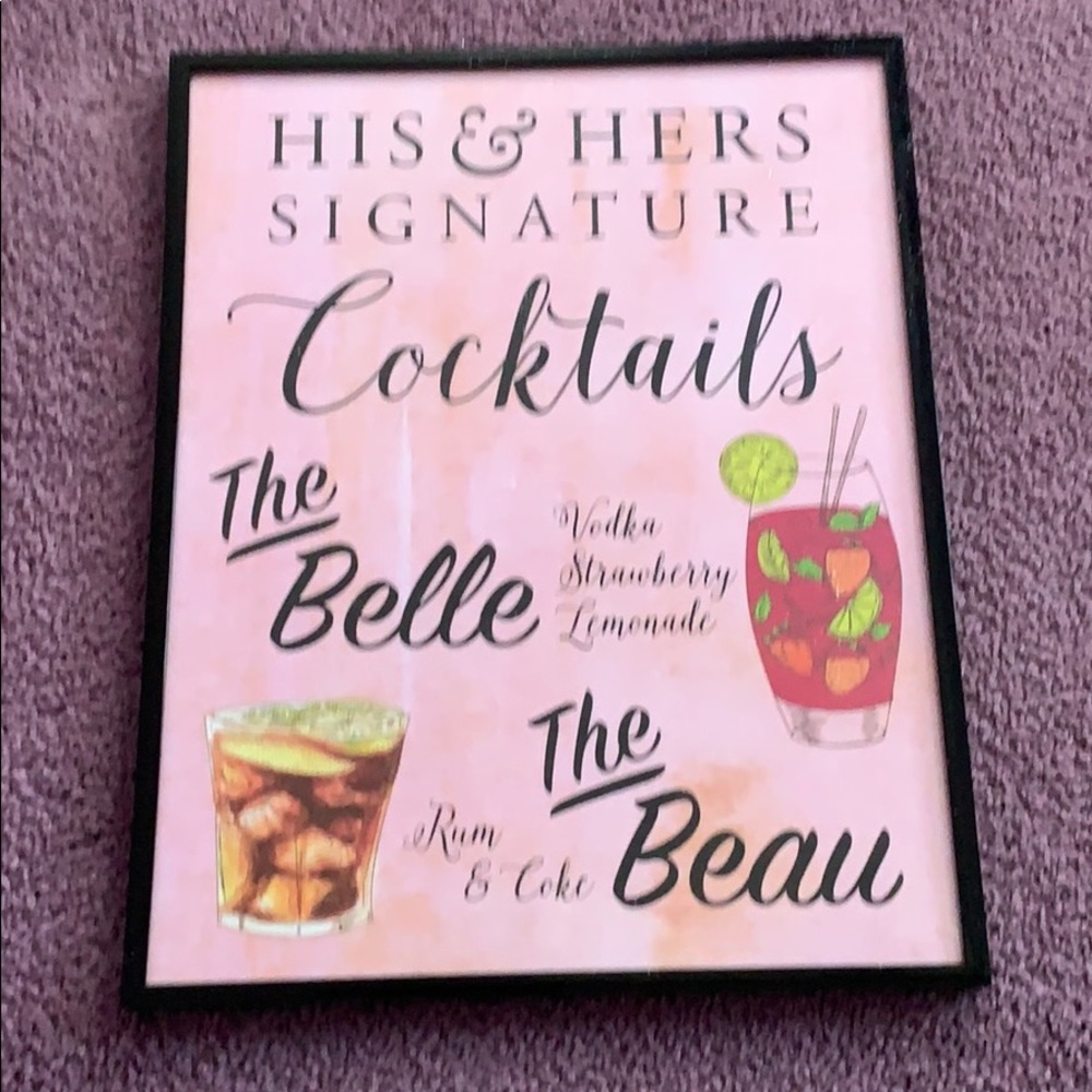 SIGNATURE COCKTAIL SIGN CUSTOM MADE